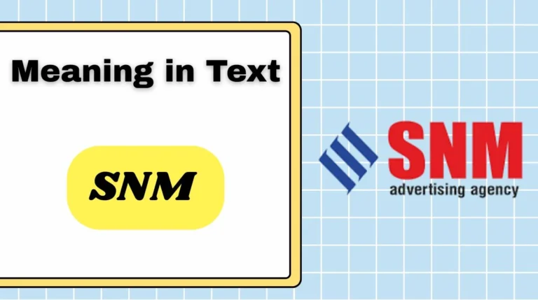 SNM Meaning in Text